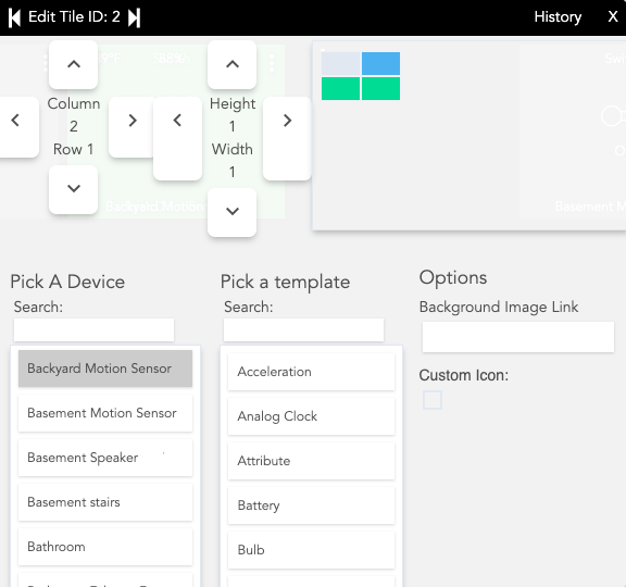 Screenshot - Dashboard 'Edit Tile' dialog