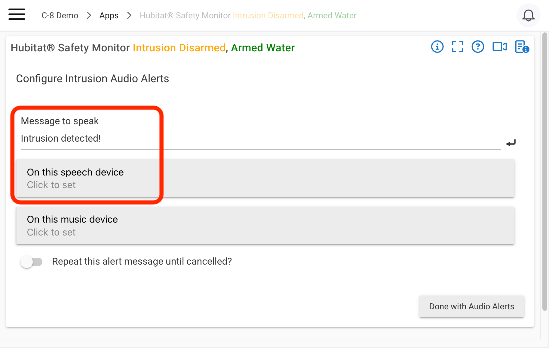 Screenshot of the above options
