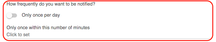 Screenshot of "Only once per day" option