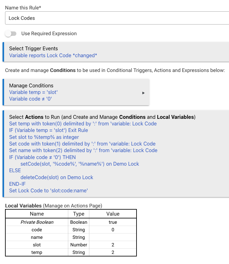 Screenshot: Complete rule as described above