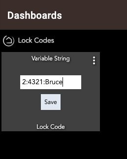 Screenshot of Dashboard tile in use