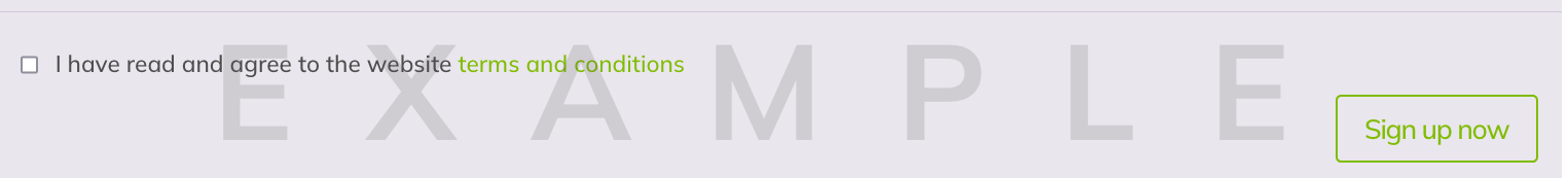 Screenshot "Sign Up Now" button